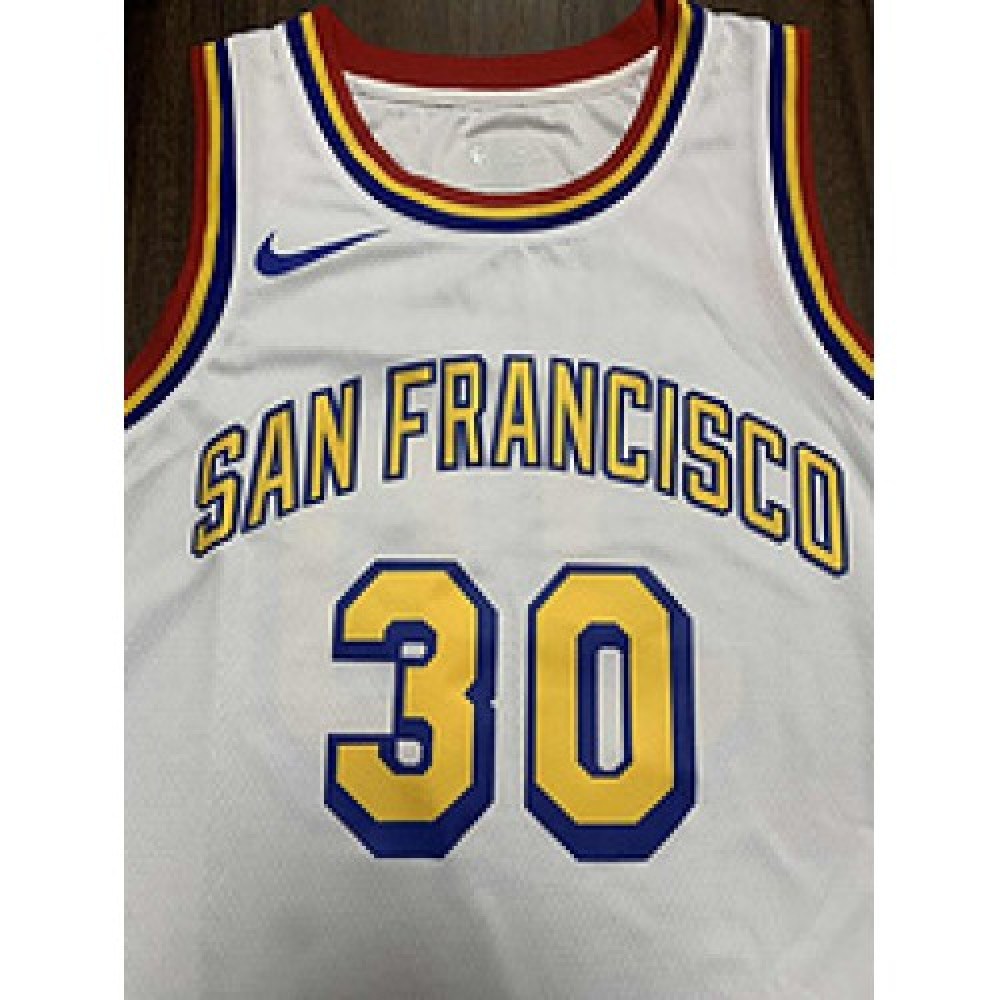 Men's Golden State Warriors Stephen Curry #30 White Classics Swingman Jersey - Classic Edition-Pro Kit Vault | Brand New 26/27 Sports Jerseys